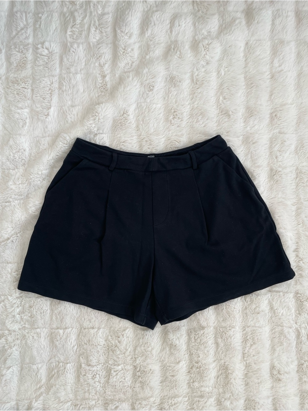 PAZZO Black High-Rise Waistband Shorts